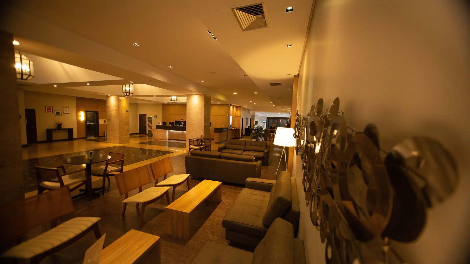 Luxurious hotel lobby lounge at CalverianPrestigeStay