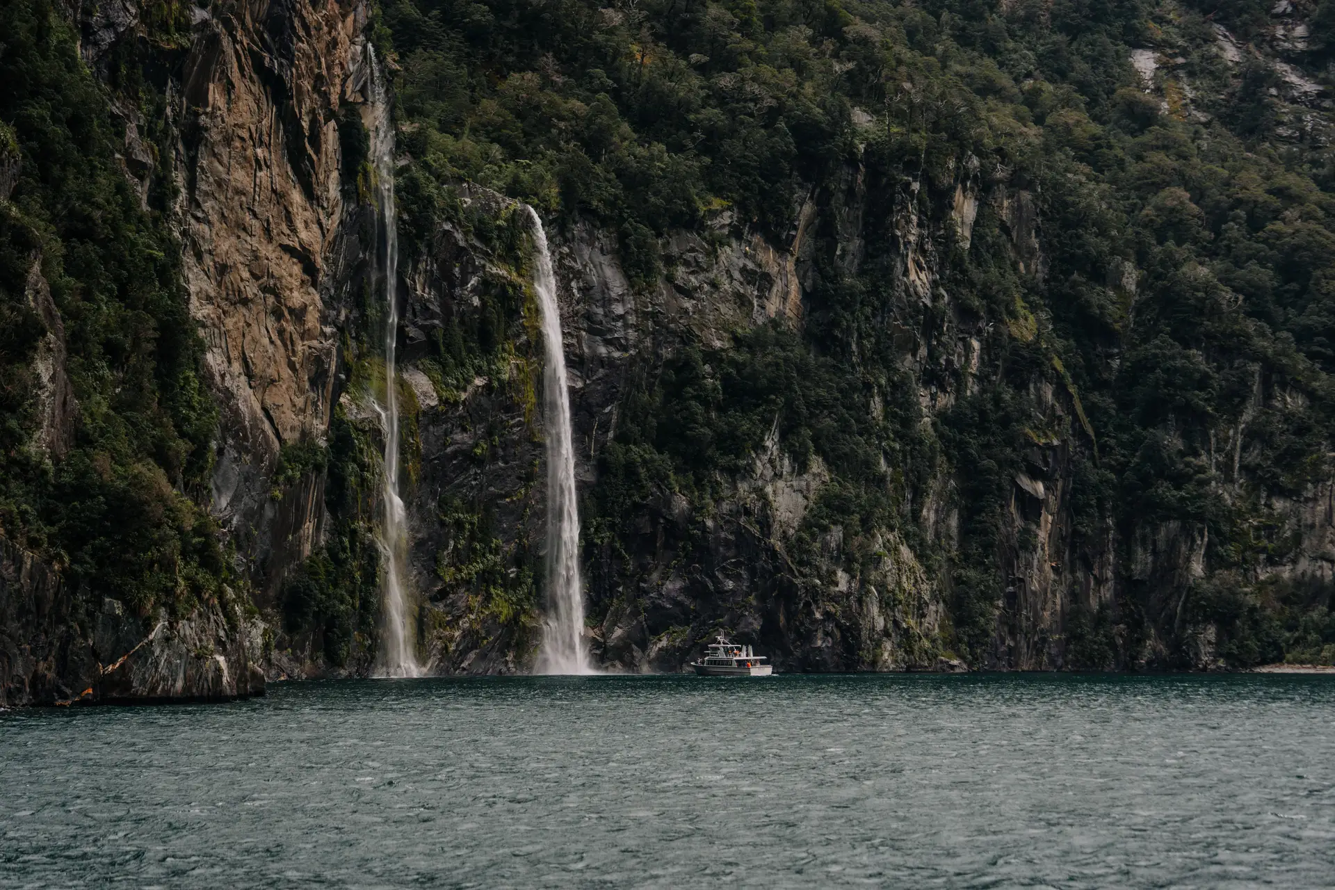 Majestic New Zealand waterfall